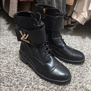 Black Leather Ankle Boots
